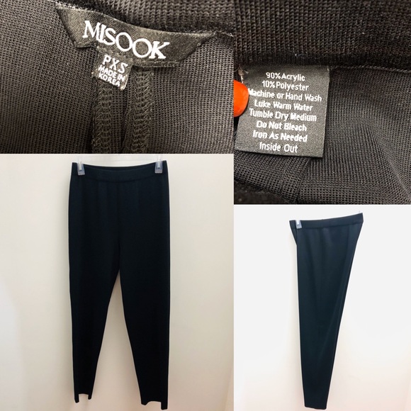 MISOOK Straight Leg Knit Pant, Black PXS SOLD ❤️ - Picture 2 of 8